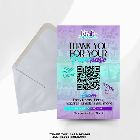 Thank you card design